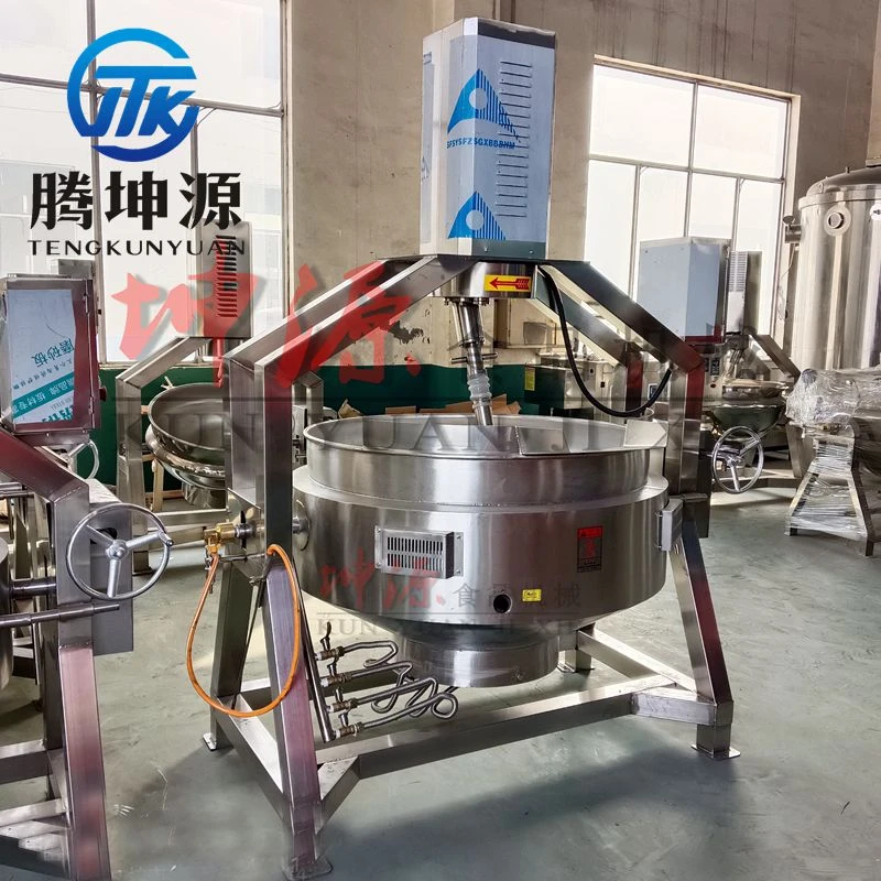 酱料半自动行星搅拌炒锅火锅底料专用设备 燃气加热调味酱炒酱机
