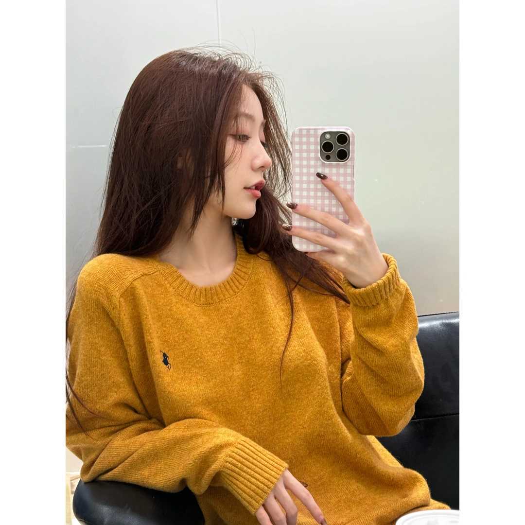 IS LULU  |   纯色圆领刺绣套头毛衣