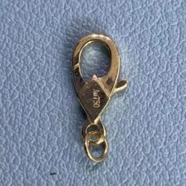 18K金菱形龙虾扣头配件延长