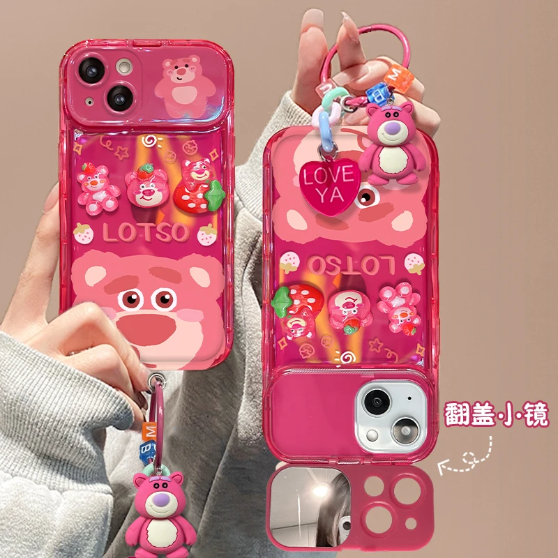 草莓熊适用苹果15promax/14手机壳13女12华为/vivo/小米/oppo软