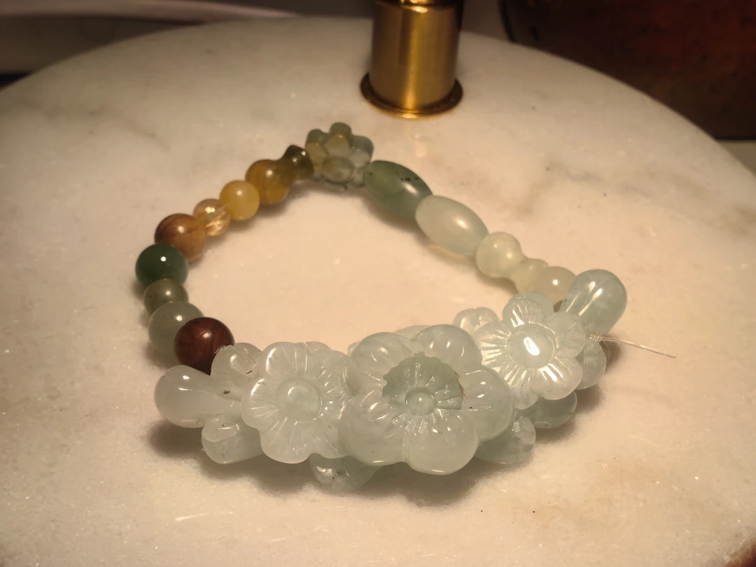 *傲雪梅香*原创设计DIY手串手牌*孤品