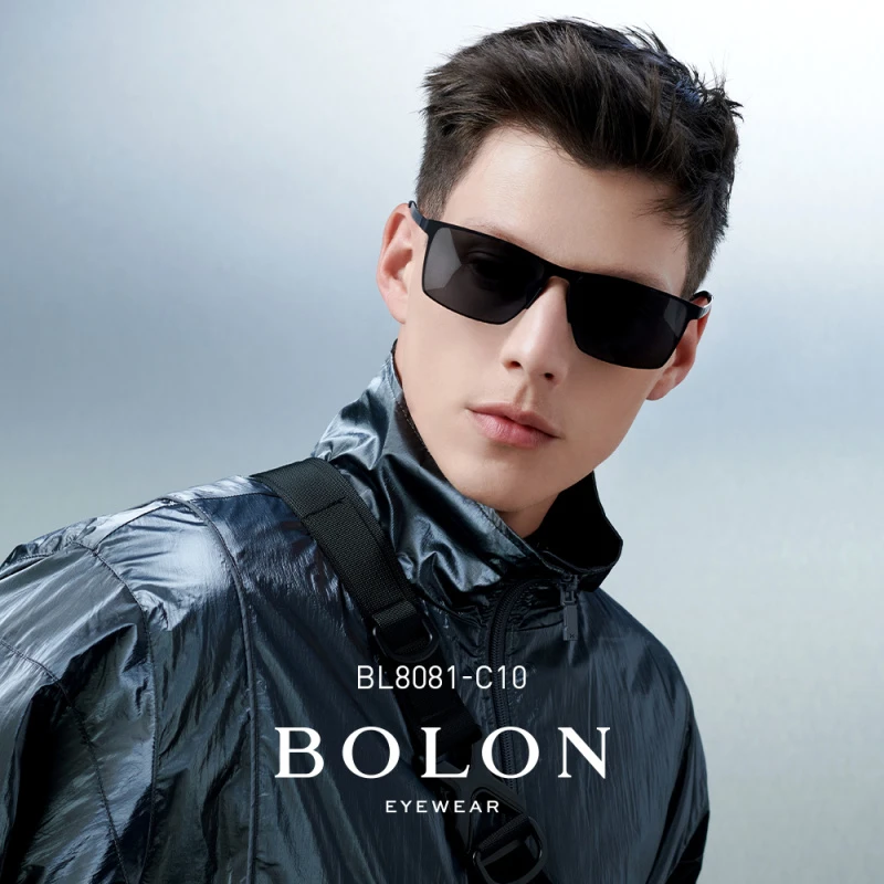 BOLON暴龙眼镜2023新品太阳镜钛金属方框驾驶镜偏光镜男BL8081