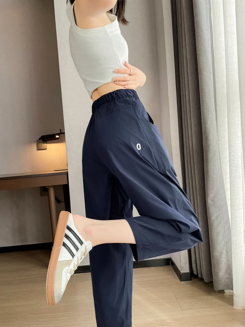 速干显瘦休闲裤女夏季薄款轻量化萝卜裤九分轻薄透气哈伦裤子