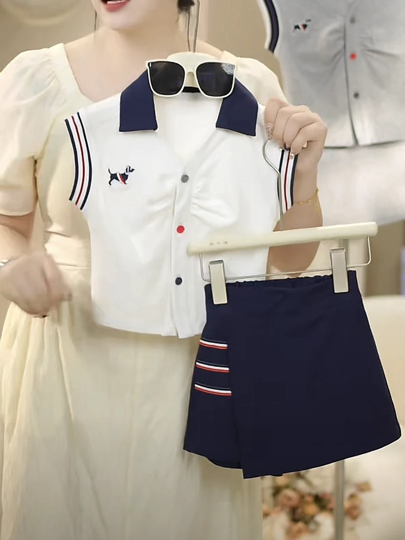 女童套装夏装新款中大童夏季儿童装夏天宽松短裙裤休闲运动两件套