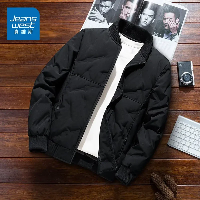 真维斯2025年冬季新款保暖韩版立领棉服加厚休闲男士棒球领外套