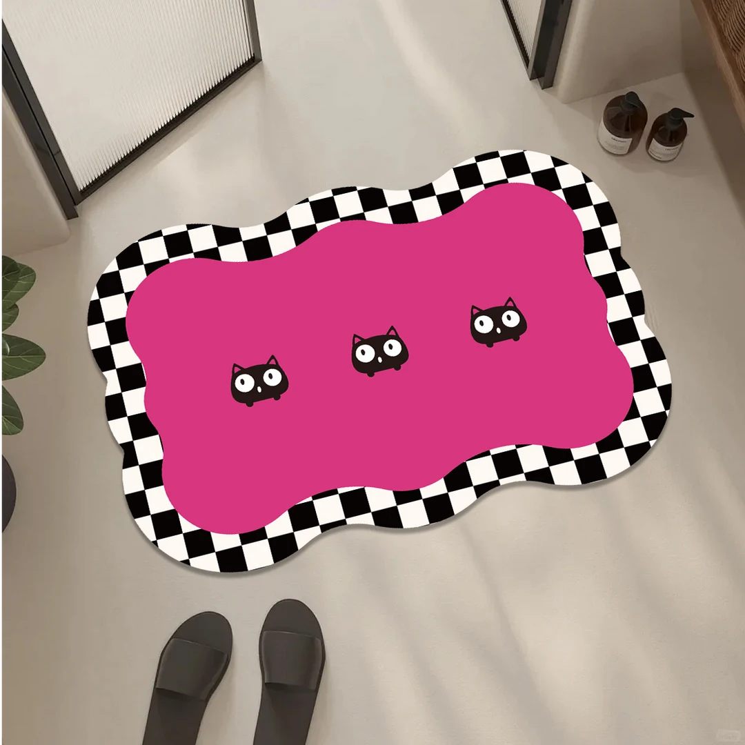 极简轻奢风浴室吸水脚垫门垫卫生间吸水地垫厕所速干地垫防滑速干