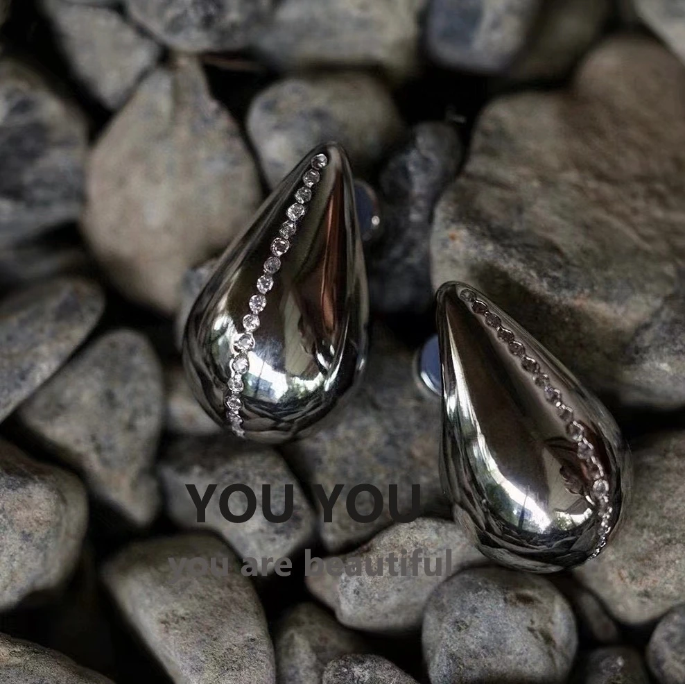 合金耳饰 简约气质水滴耳环个性百搭A120