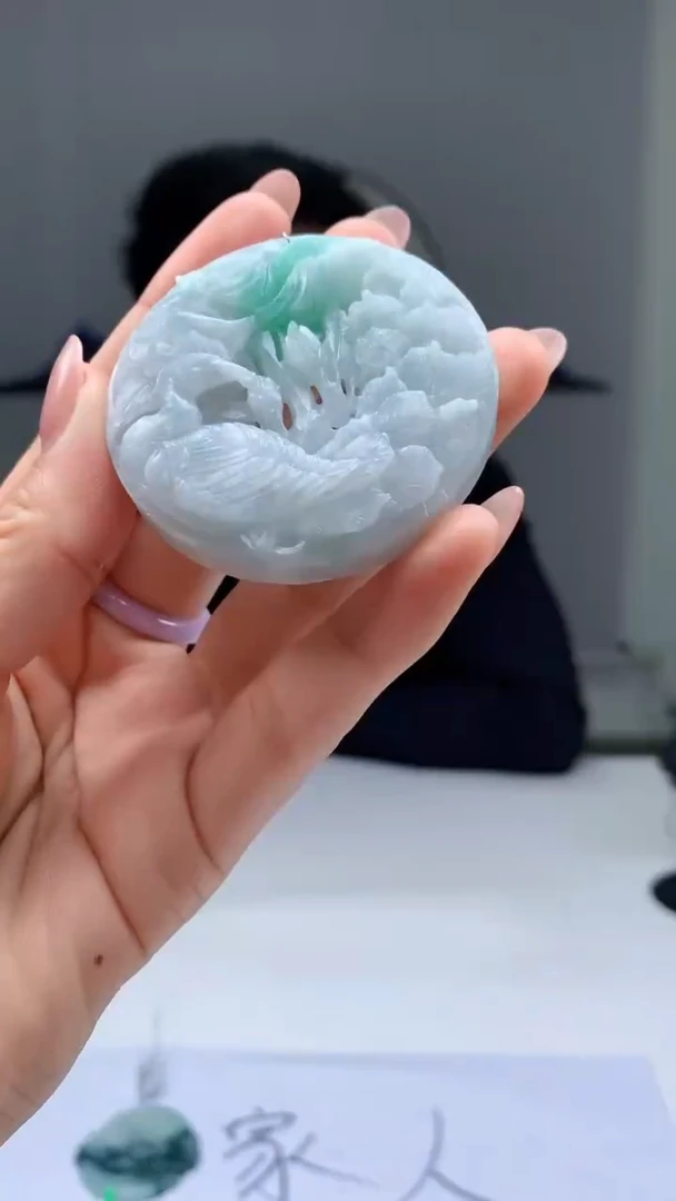 【闪购商品】定制翡翠未镶嵌5103hm-毛货18凤凰