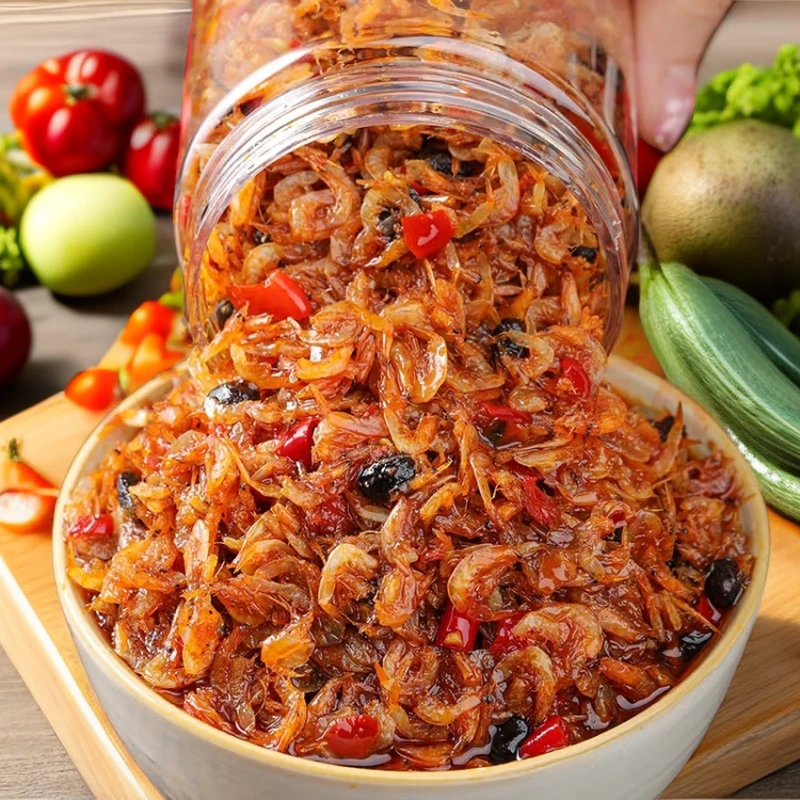 湖南香辣虾米虾仔酱下饭菜罐装即食香辣虾仔酱虾仁小虾小鱼仔268g