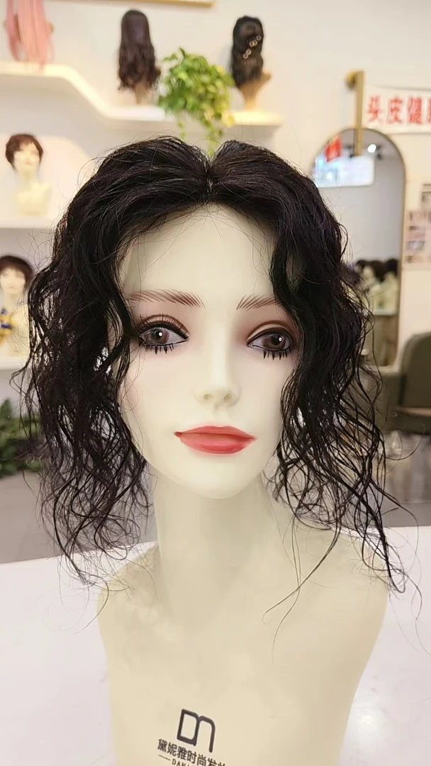 高品质全真发仿真大头皮遮白发增发量女士假发补发片