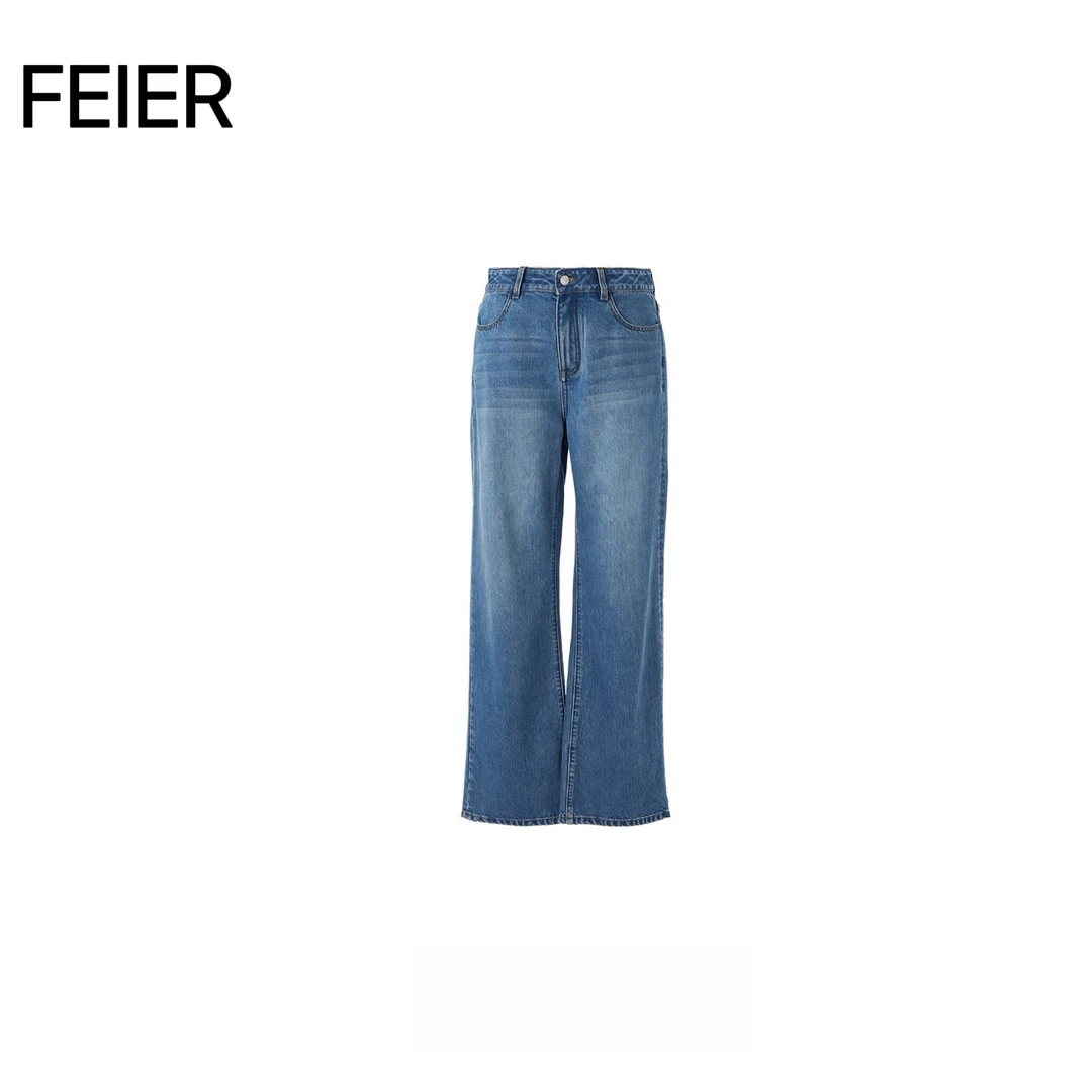 FEIER 新款法式胶囊土耳其进口Bossa微喇九分牛仔裤