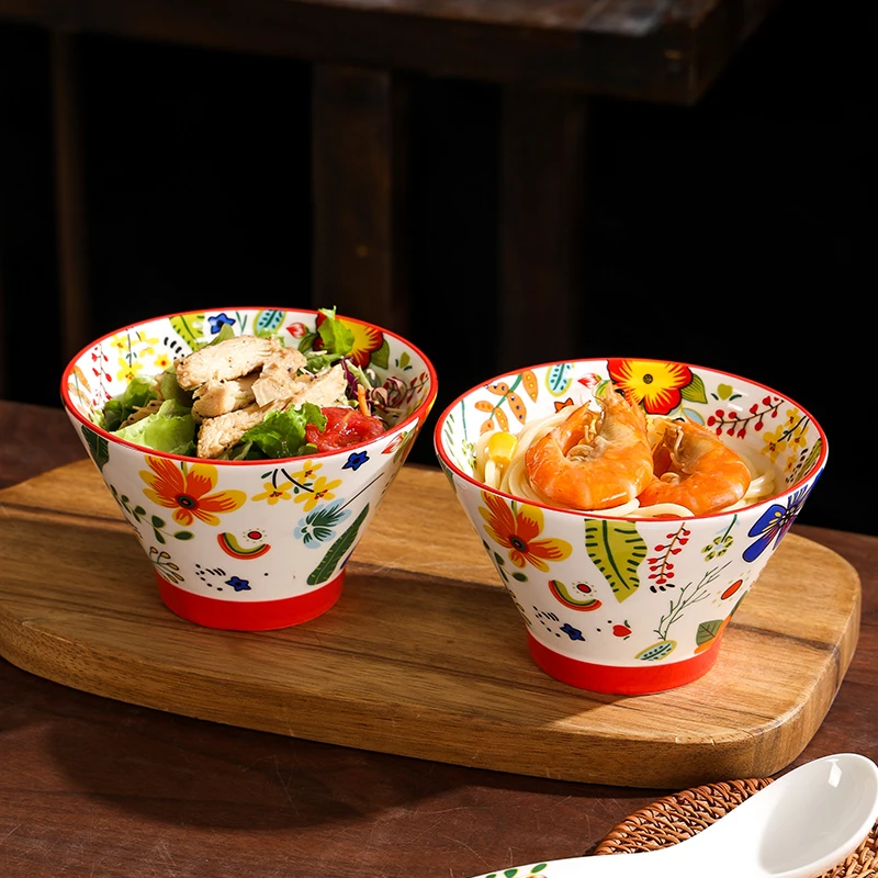 人间四月 斗笠碗  景德镇陶瓷家用餐具网红日式沙拉碗米饭碗