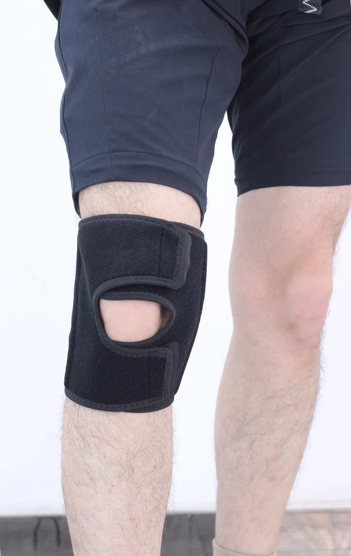 登山户外运动护膝轻薄防护透气可调节开放式加压支撑运动护膝