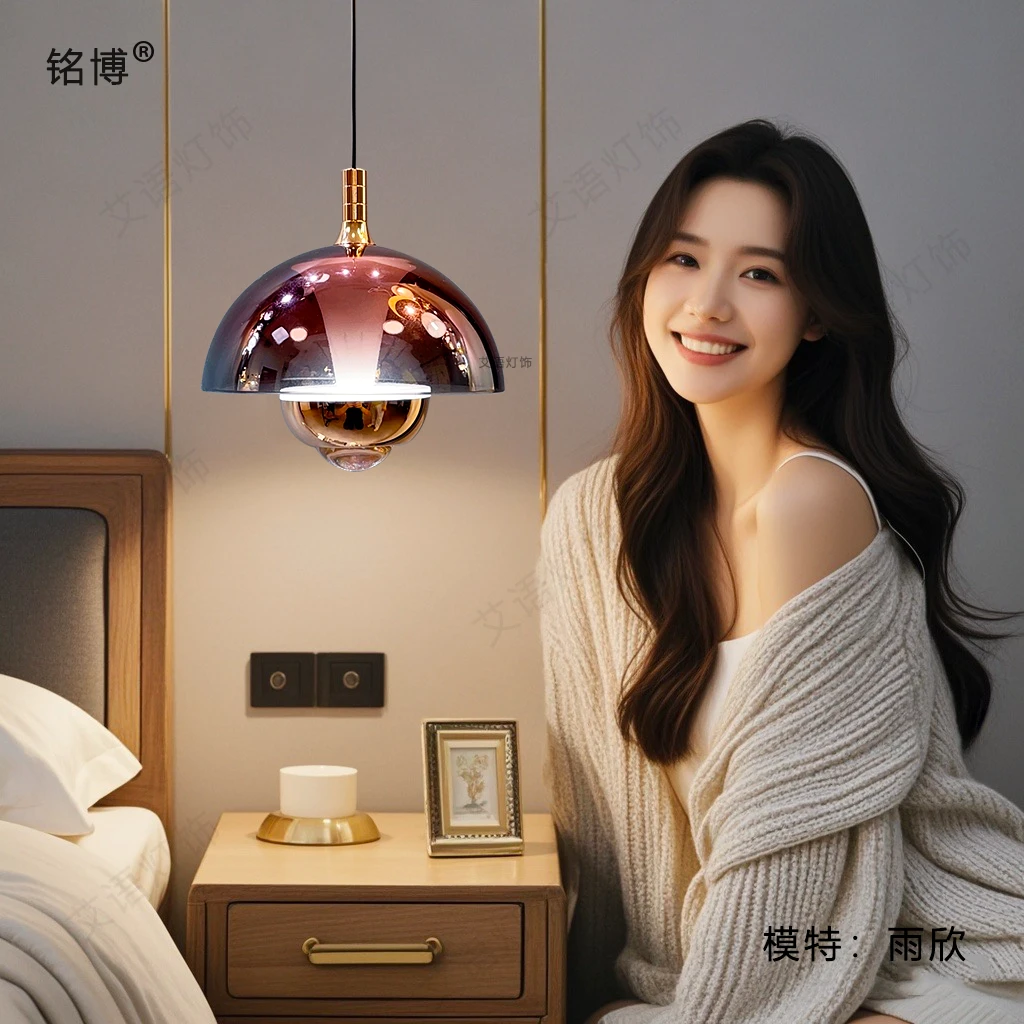 铭博意式极简高级感升降床头吊线灯客厅现代简约创意吧台餐厅吊灯