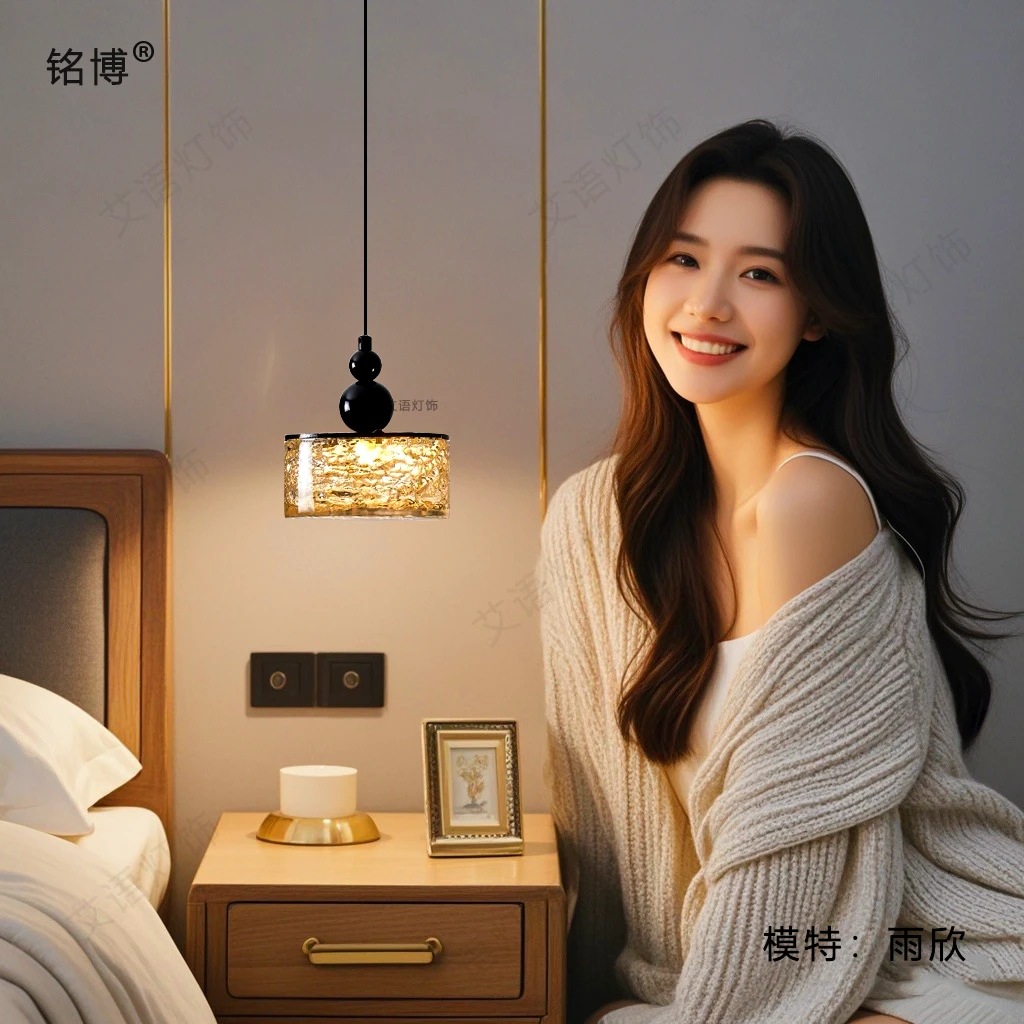 铭博意式极简个性卧室床头吊灯现代简约创意客厅吧台玄关升降吊灯