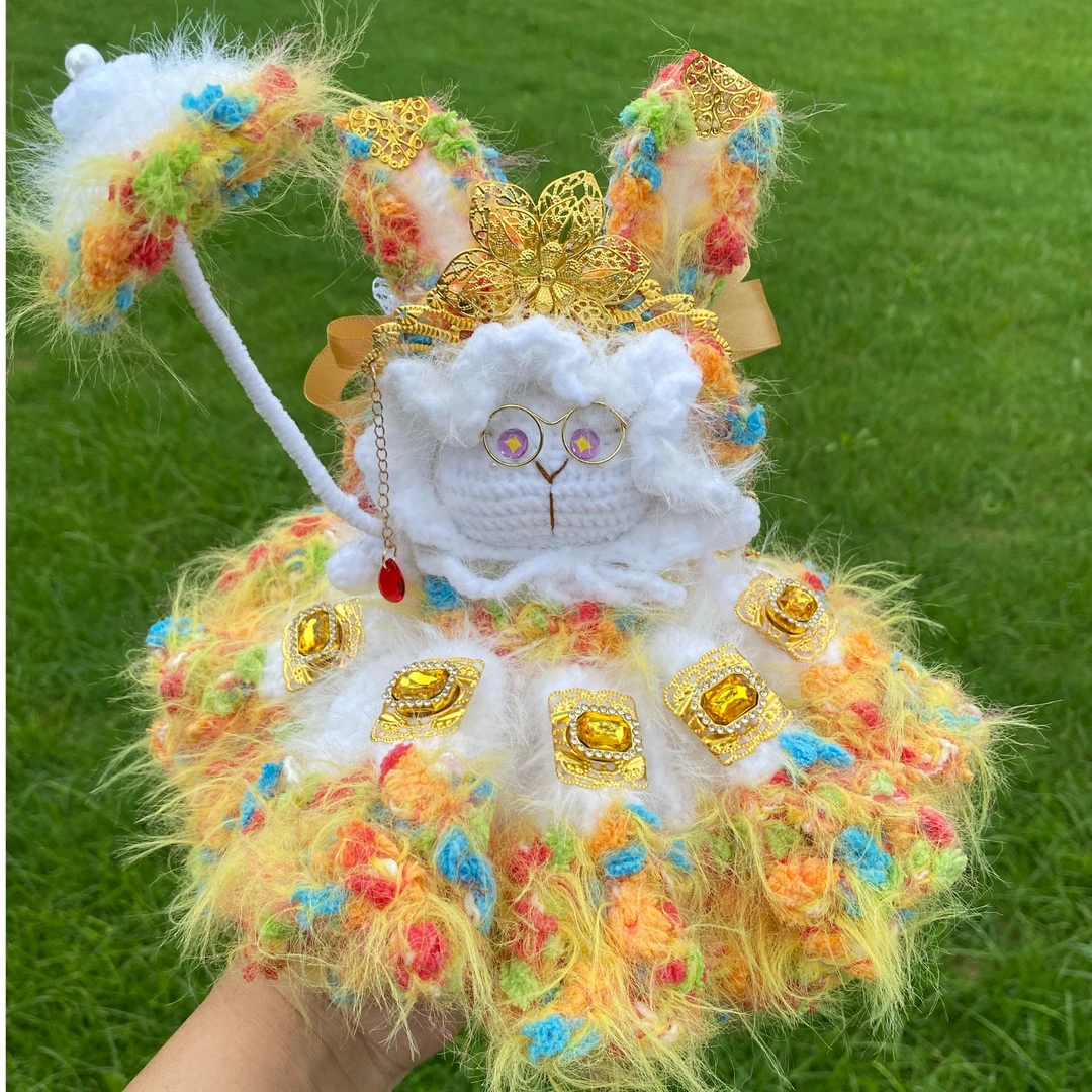 糖糖兔，可爱，，各种场合摆件，成品手工编织