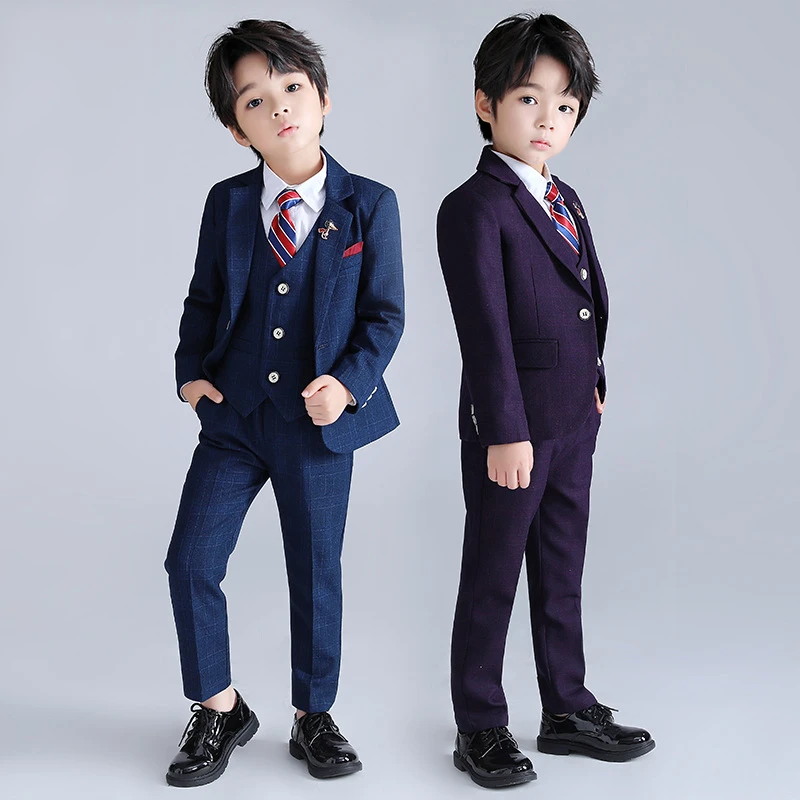 男童春秋西装礼服新款韩版儿童小西服时尚花童婚礼钢琴主持演出服