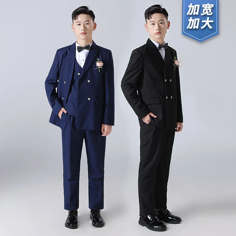 男童加大码西装胖宝宝小礼服加肥版小西装主持人花童韩版时尚套装