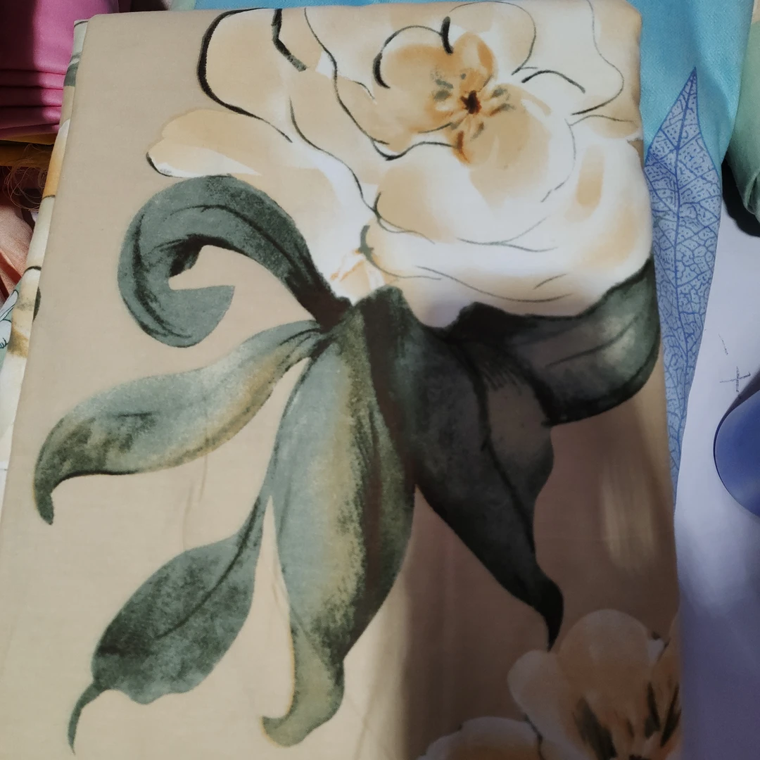 黄色油墨画成品被套二等品有瑕疵