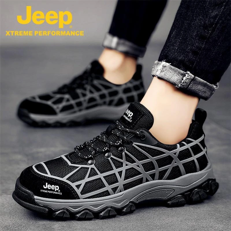 jeep吉普运动鞋男鞋秋季2024新款爆款潮鞋休闲男士鞋子厚底老爹鞋