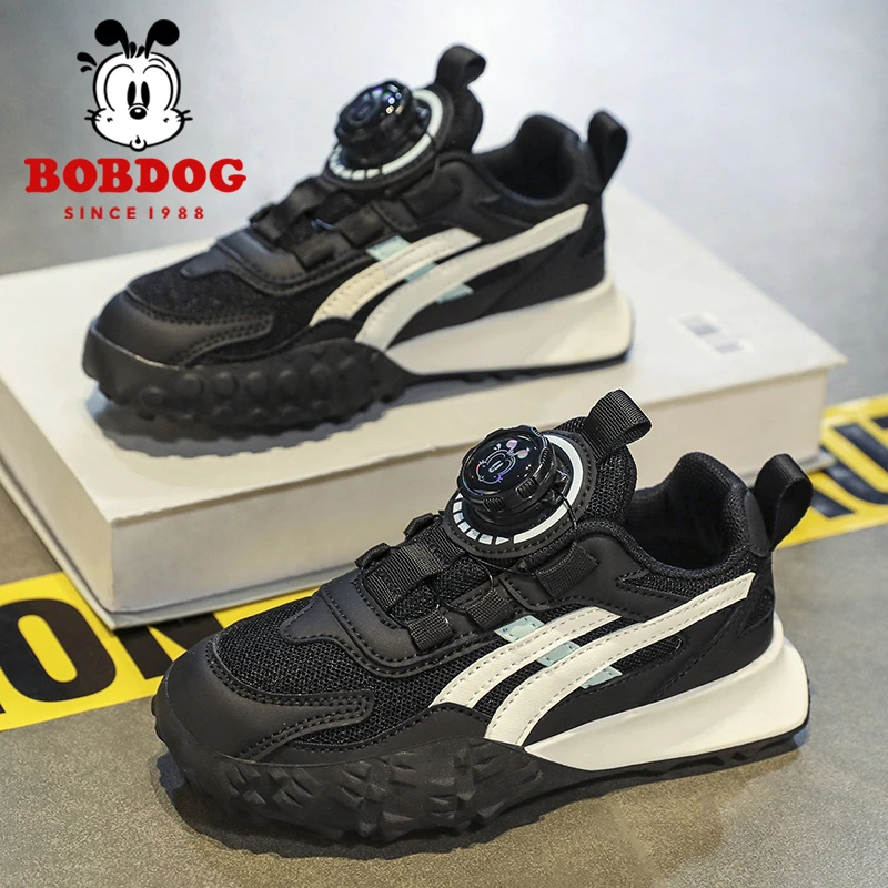 Bobdog/巴布豆2024秋季新款男女童透气网面休闲百搭儿童老爹鞋