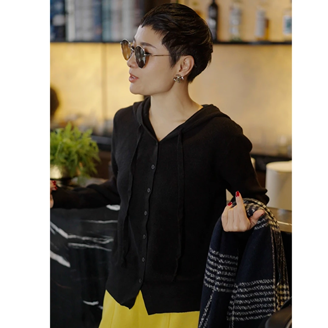 【keke设计-ay440】百搭高级感轻奢女装定制长袖针织衫