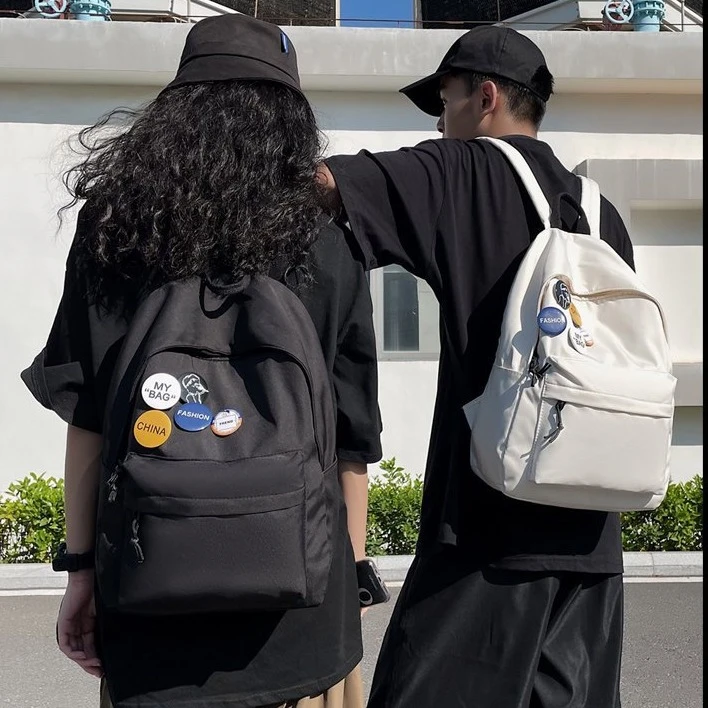 潮牌双肩包男士潮流百搭大容量旅行背包休闲初高中生大学生书包