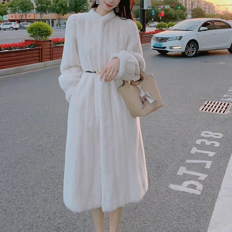 超好看粉色长版大衣高级感御姐风富家千金厚外套女2024年冬季爆款