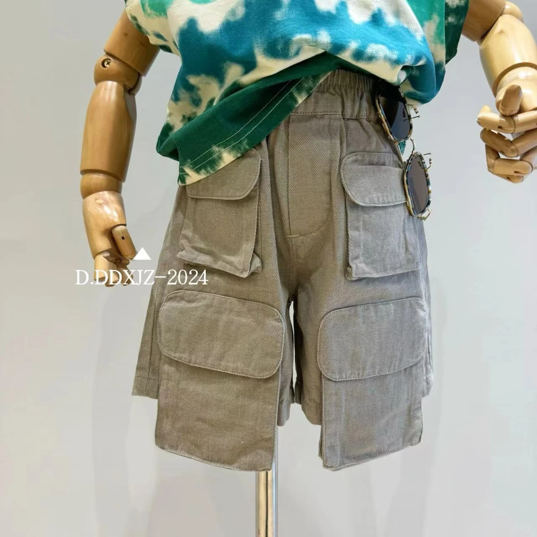 【捡漏】达不溜家原创男女童韩多口袋工装小短裤 DD35356