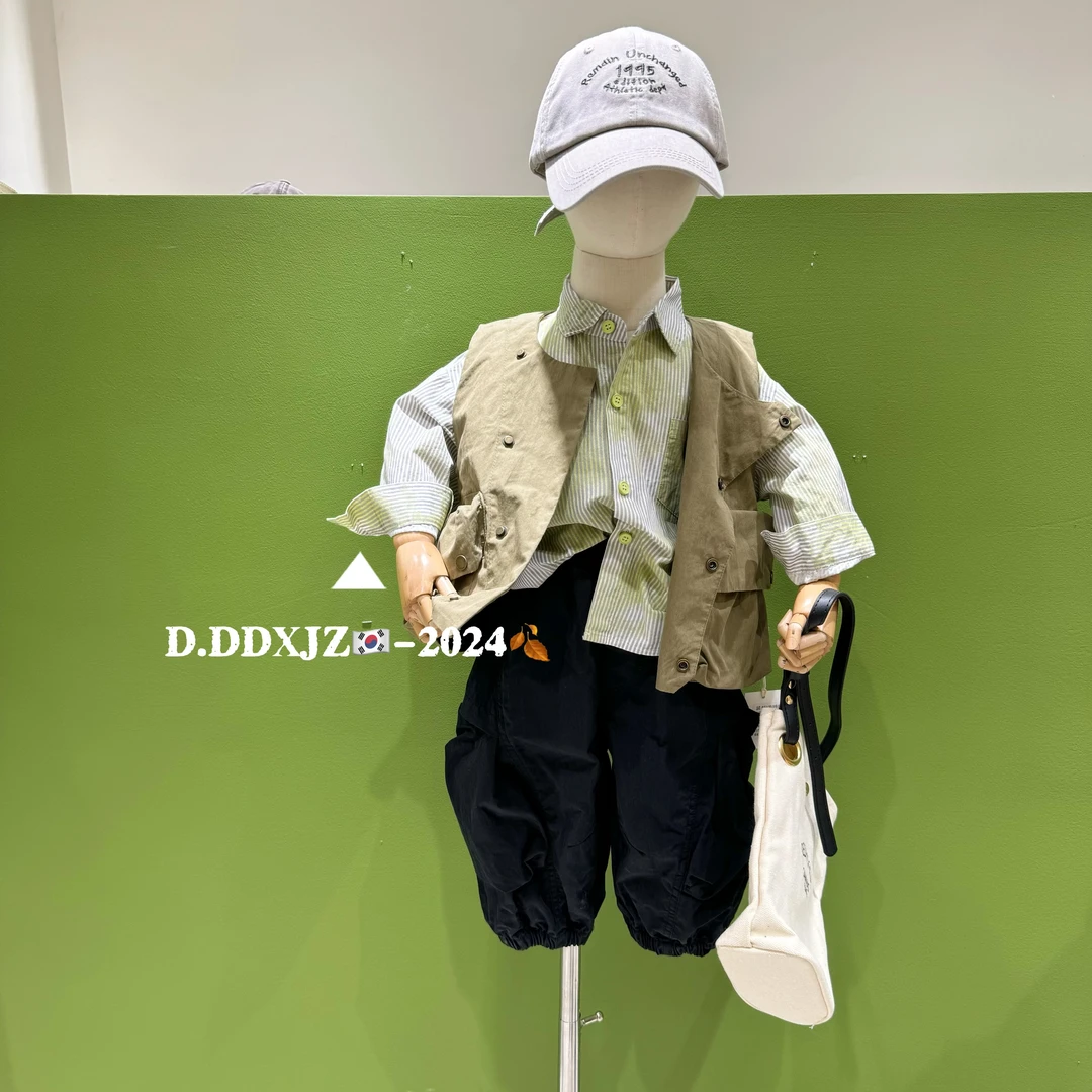 【正反两穿】达不溜家原创品牌儿童 韩版大口袋棉布马甲外套 1012