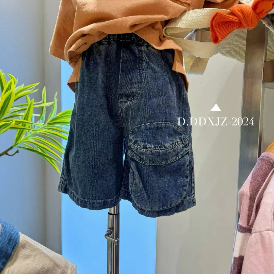 【夏款.上新】达不溜家原创夏季上新 男童休闲破洞七分牛仔裤6083