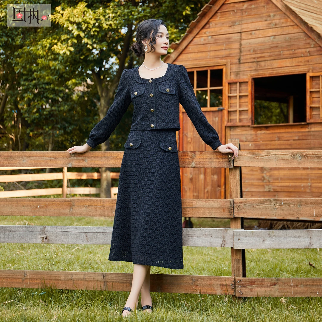 固执秋季新款学院风蕾丝a字中长款半身裙00033BQ08263