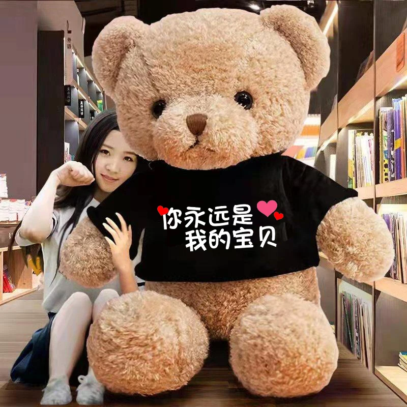 送给抱抱熊毛绒玩具泰迪熊公仔大熊可爱睡觉超大毛绒玩具公仔