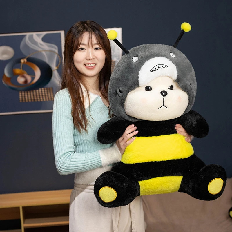 可爱萌物鲨蜜优质公仔柔软亲肤小熊毛绒玩具玩偶手工展示亲肤填充