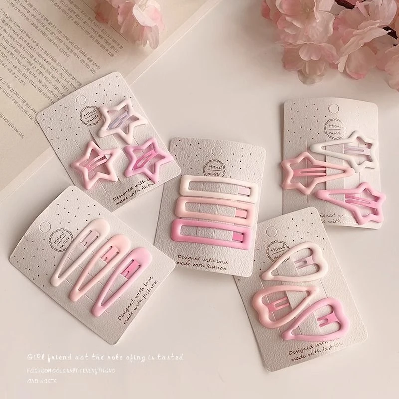 粉色星星多巴胺少女心儿童可爱侧边夹bb夹刘海夹前额碎发甜美夹子