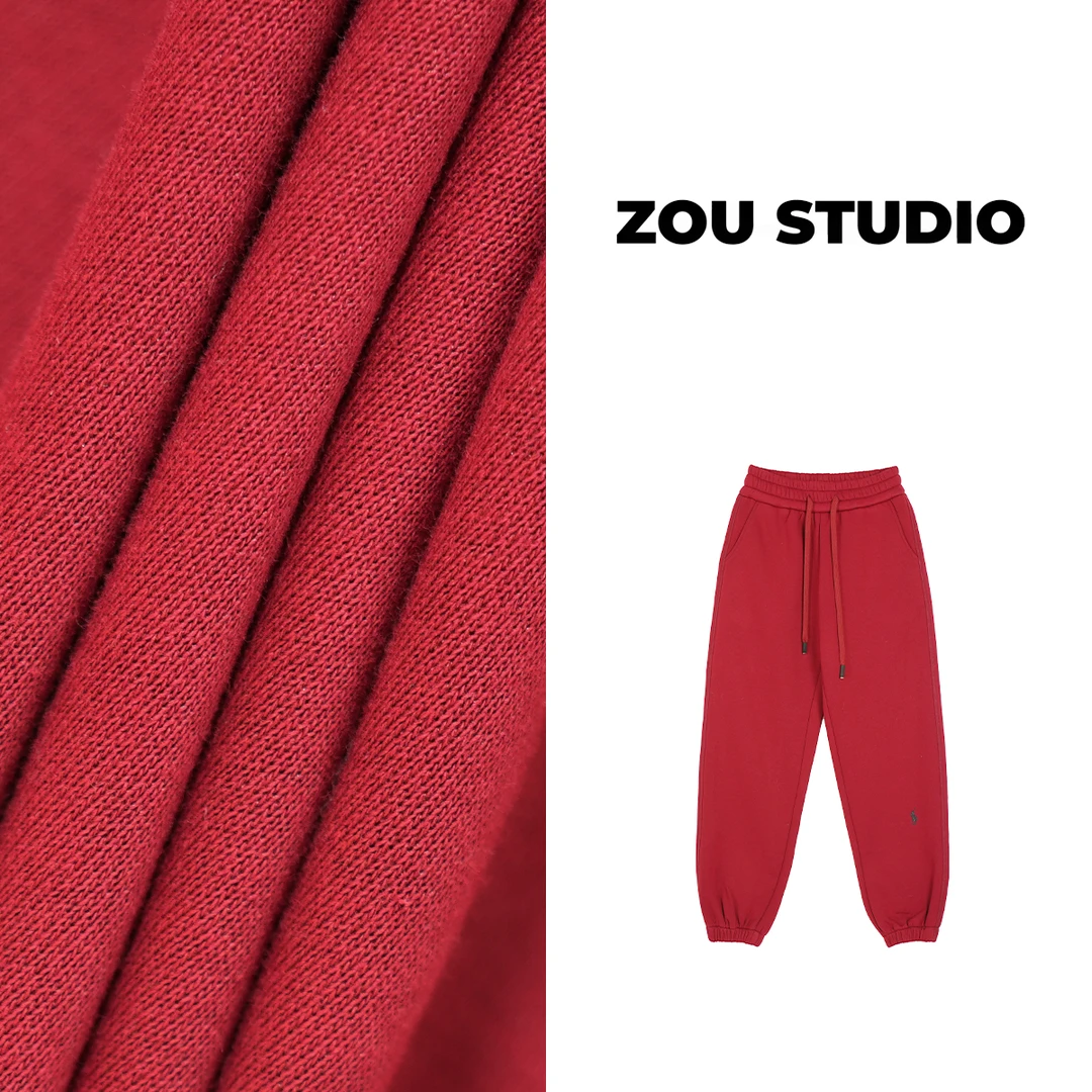 【邹邹推荐】拉夫加绒卫裤  冬款百搭显瘦松紧腰加绒款束脚卫裤7029