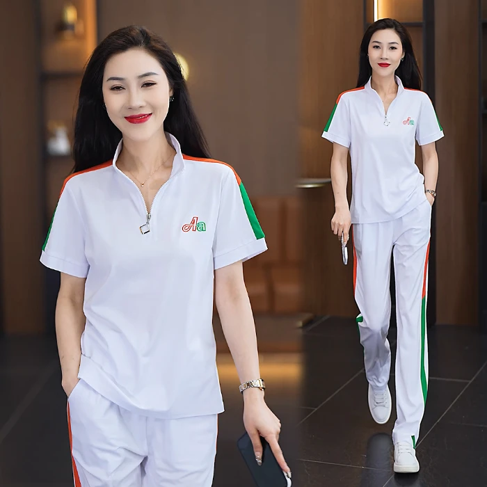 夏季新款女装2025休闲运动服套装显瘦韩版时尚宽松减龄洋气两件套