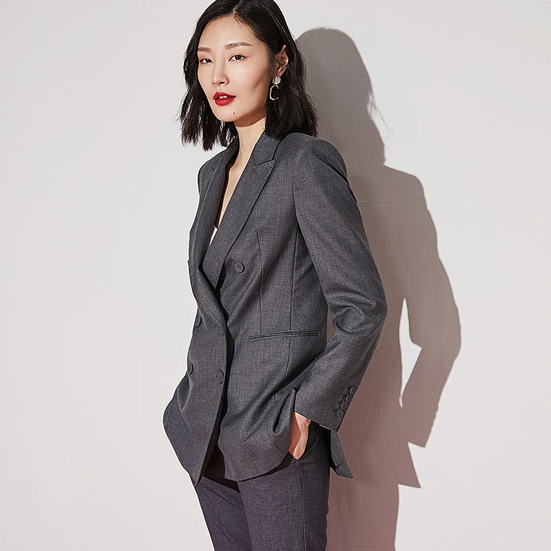 西野妮-西装外套女时尚气质修身面试商务正装女高端职业西服641