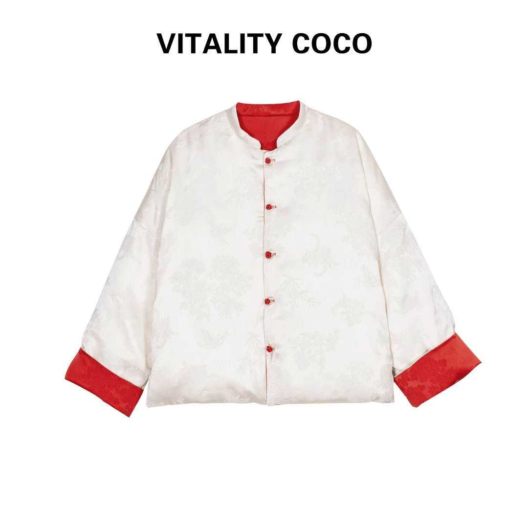 「VITALITYCOCO」【爆喜】新中式白鹅绒两面穿设计感羽绒服-1069