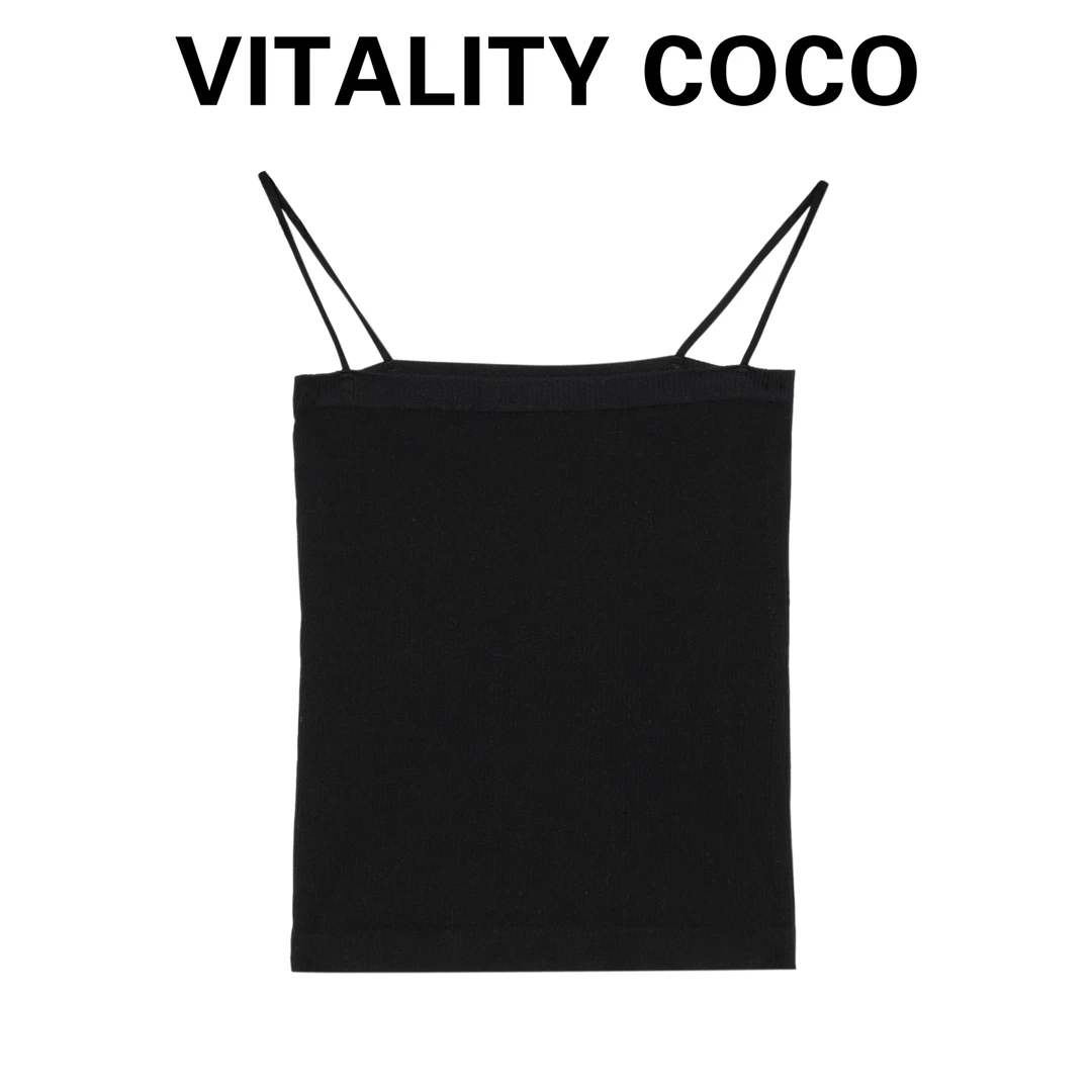 「VITALITY COCO」百搭时尚设计感简约小众纯色吊带背心-719