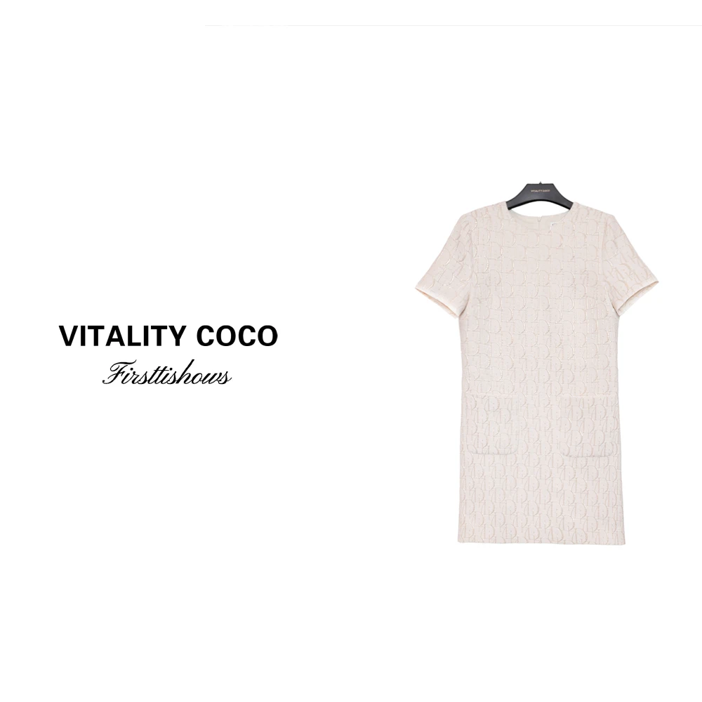 「VITALITY COCO」夏款春夏白色连衣裙女法式感小个子气质A字裙-297