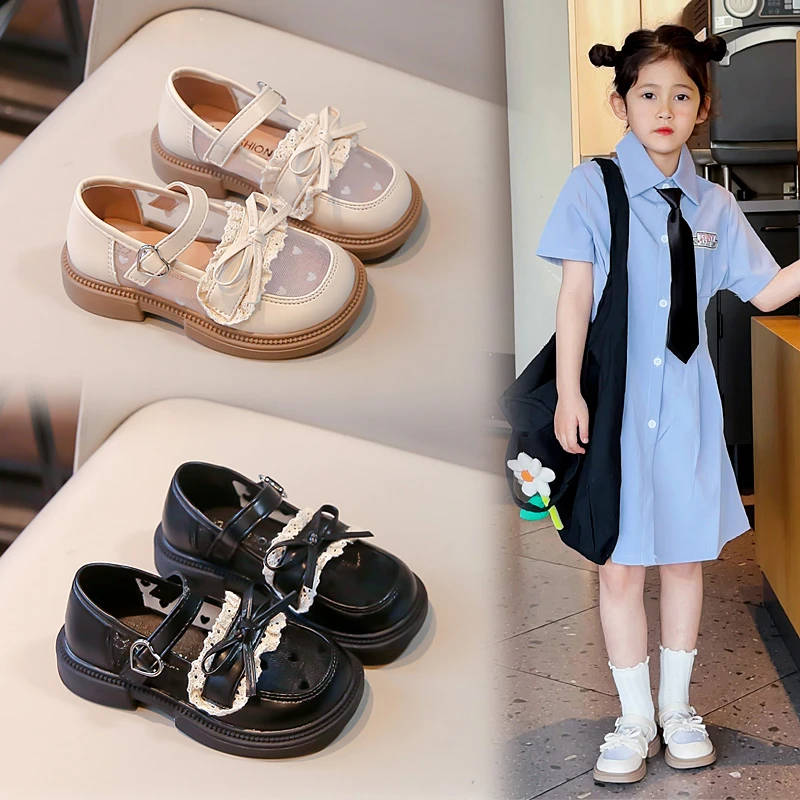 幼小童23-35码女童小皮鞋2025春夏儿童公主鞋透气洋气