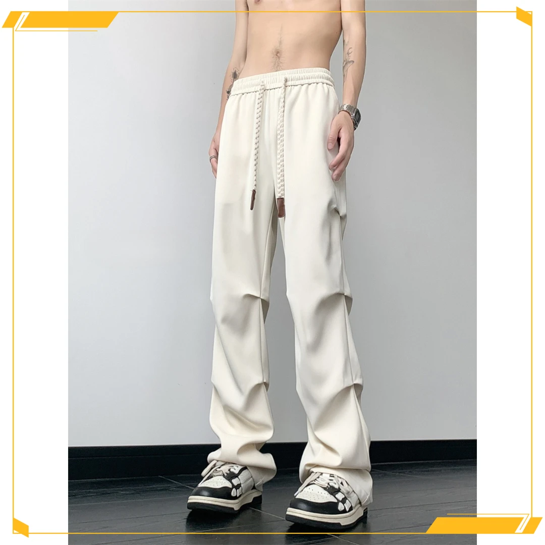 裤子男款夏季美式高街vibe降落伞兵裤薄款高级感宽松阔腿休闲长裤