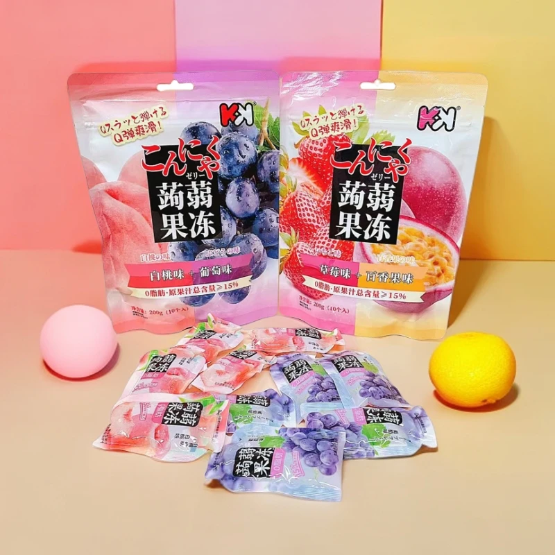 超友味双拼蒟蒻小果冻草莓百香果味零脂肪夏天女生爱吃爽滑小果冻