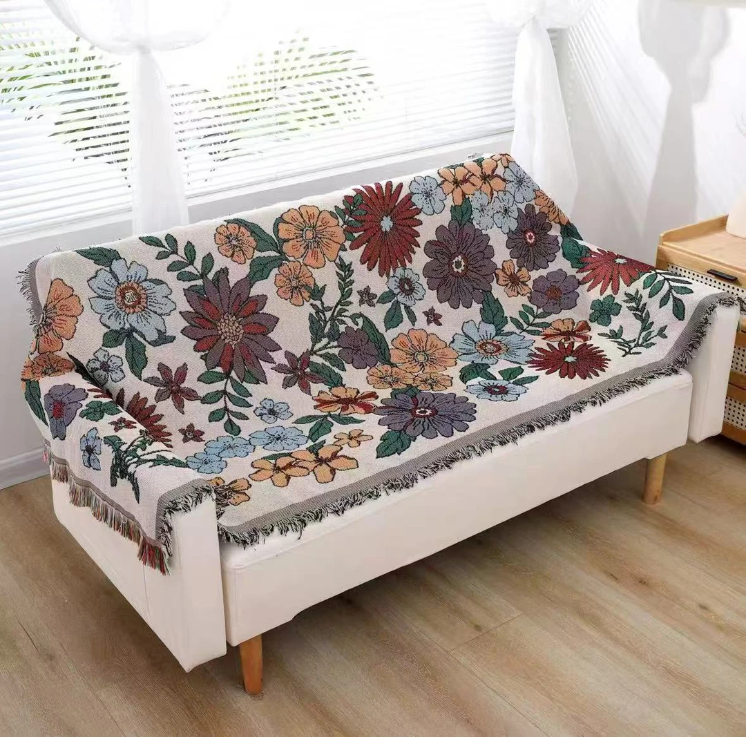 【金禧优品8】微瑕中号山菊高端沙发巾