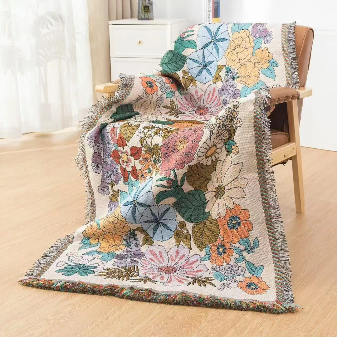 【金禧优品8】小繁花沙发巾【以直播间实物为准】