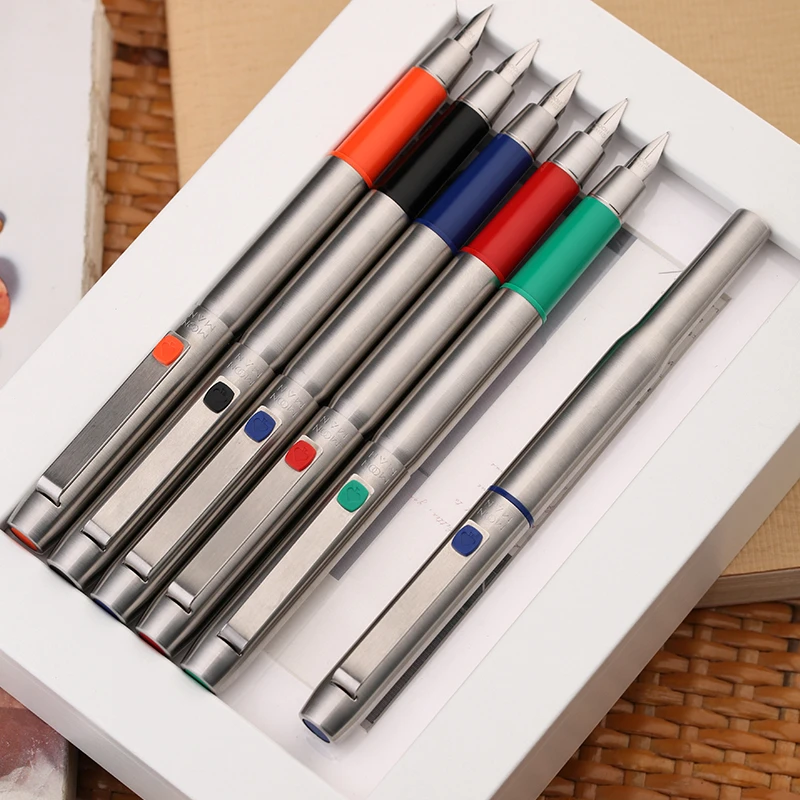 MAJOHN末匠B25黑桃战神不锈钢钢笔进口宝珠笔芯吸墨器墨囊两用F尖