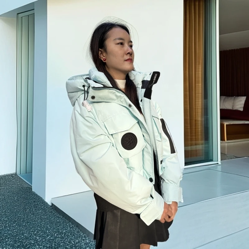 面包服男女同款情侣装女款短款时尚连帽中长款加厚保暖冬季