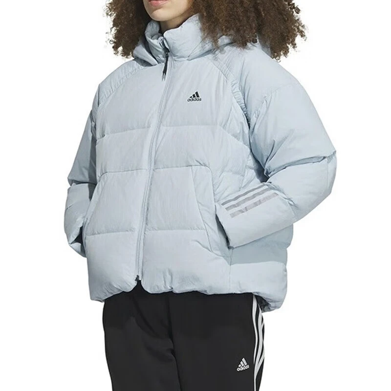 adidas/阿迪达斯女子保暖运动服连帽防风休闲羽绒服 IL8937