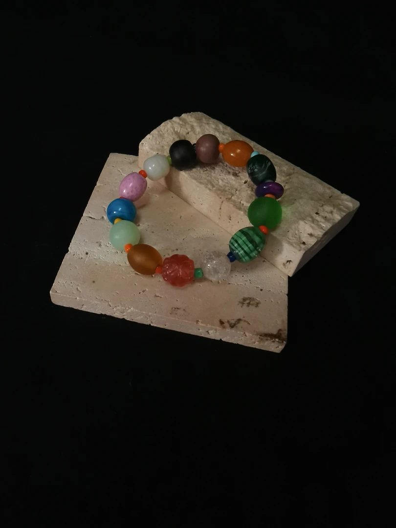 铜合金琉璃手链 1417复古多宝琉璃手串